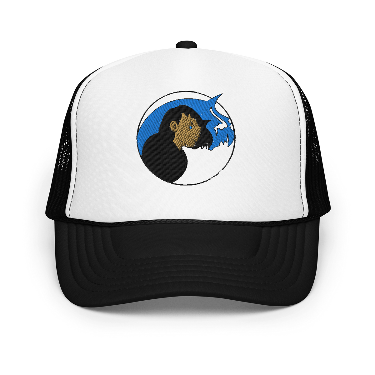 Ki Cap in Black White Black - front view