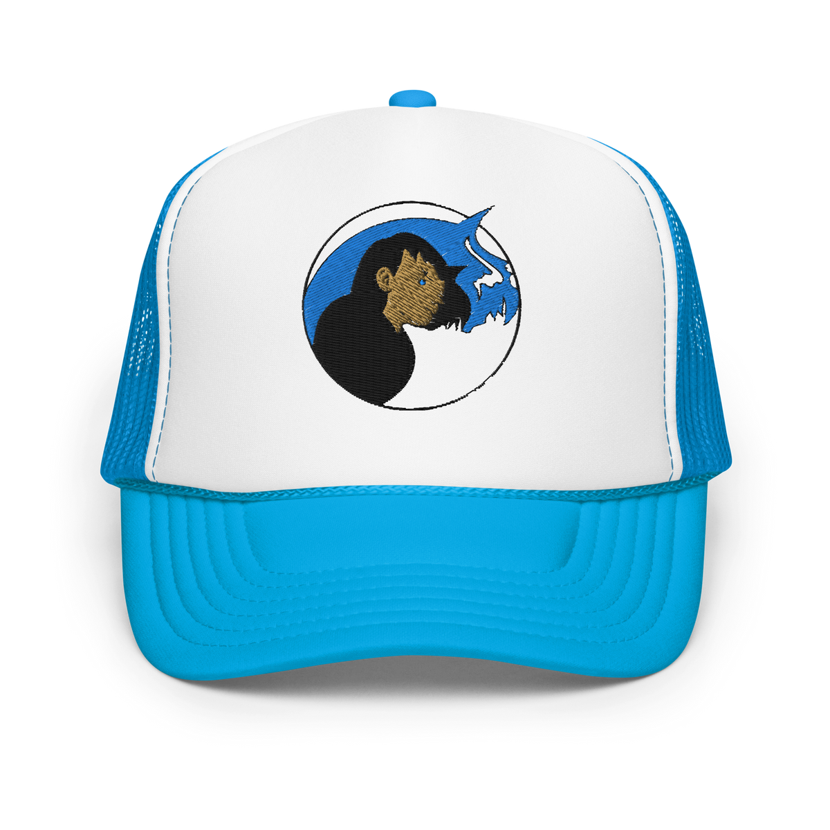 Ki Cap in Blue White Blue - front view